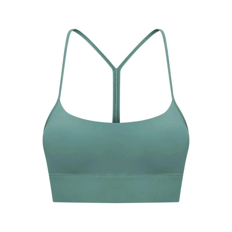 2024 New Trendy Girls Solid color Shockproof Sportswear Bras Y shape Beauty Back Sexy Fitness Gym wear Yoga bras With Chest Pad