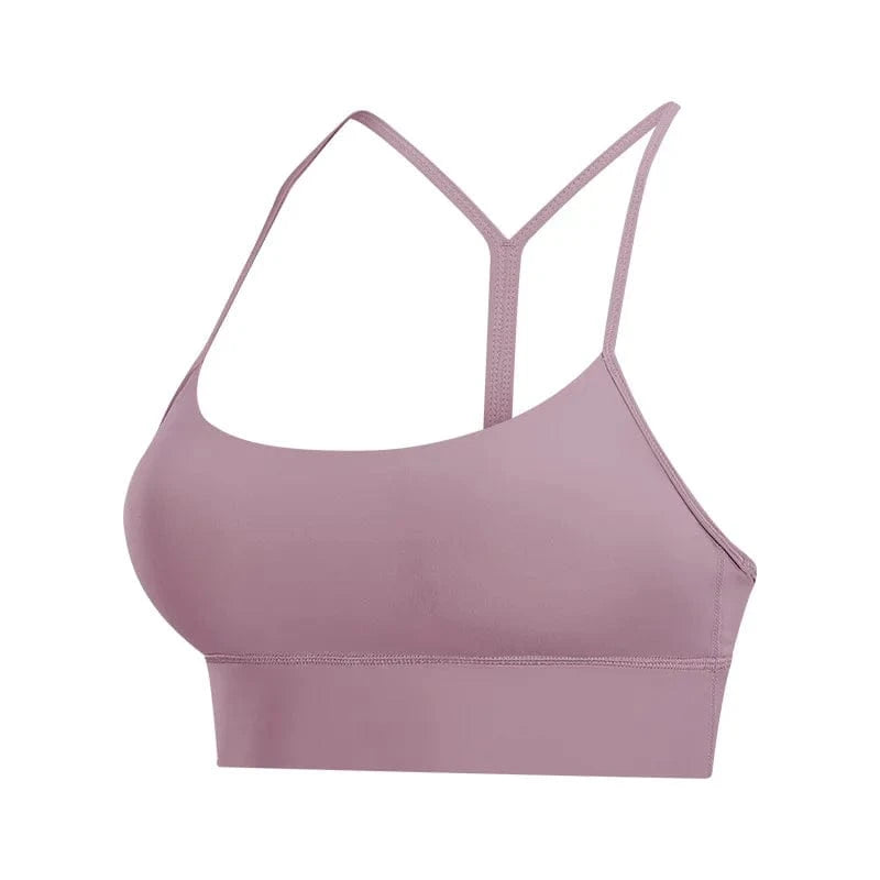 2024 New Trendy Girls Solid color Shockproof Sportswear Bras Y shape Beauty Back Sexy Fitness Gym wear Yoga bras With Chest Pad