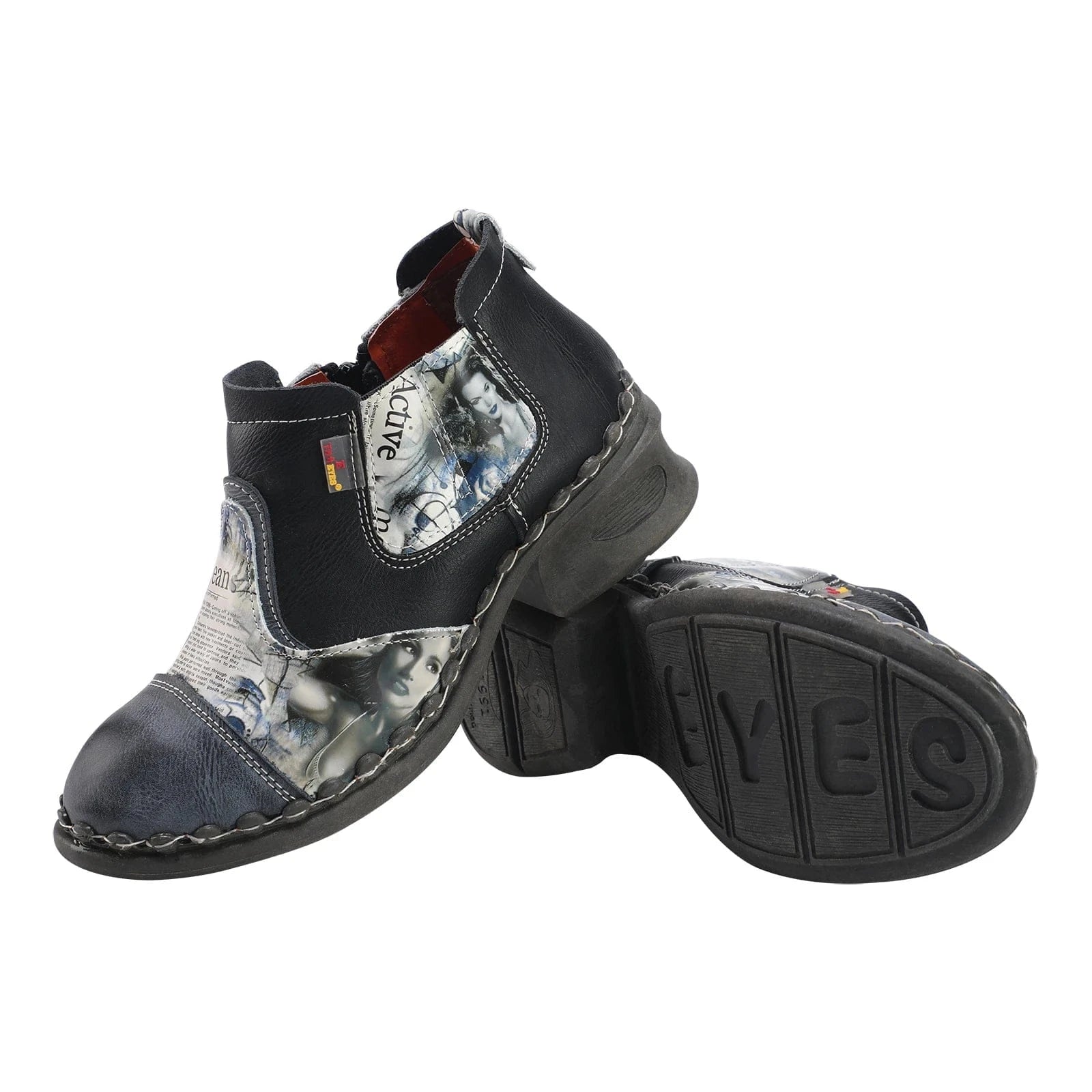 2024 Odm Thick Heel And Ankle Leather Casual Boots Shoes Western Fashion Other Trendy Shoes