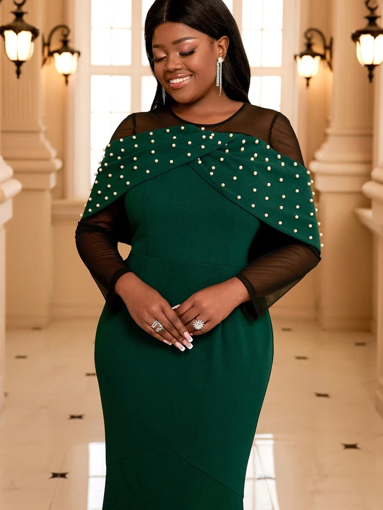2024 Off Shoulder Bow Sequin Africa Wedding Guest Maid of Honor Party Dress robe Dark Green Mermaid Bridesmaid Dresses