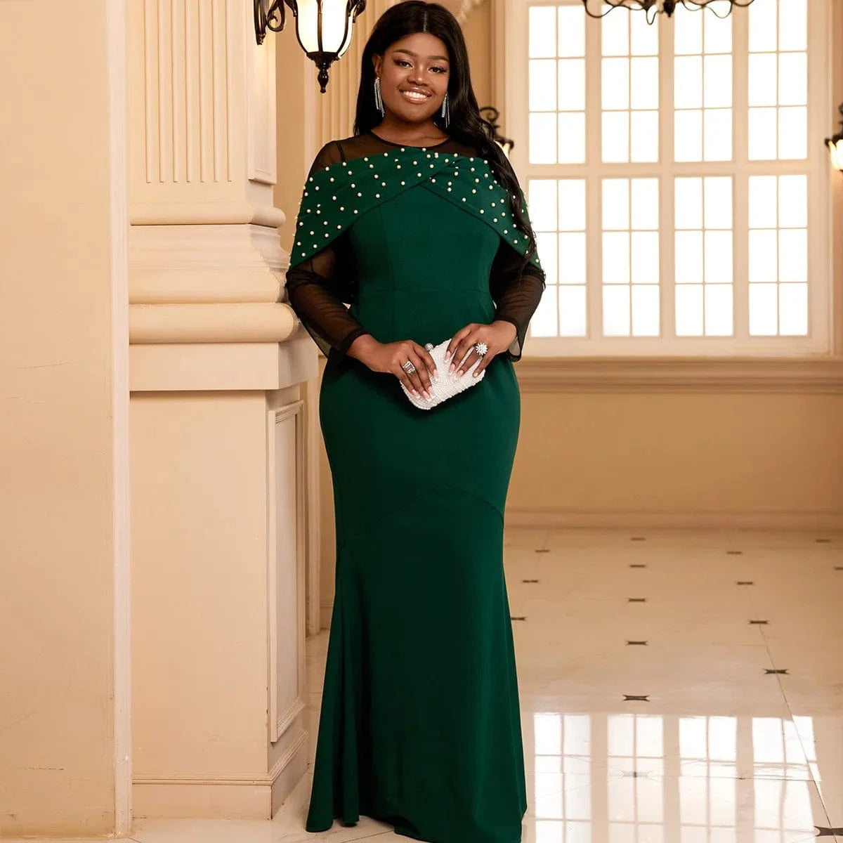 2024 Off Shoulder Bow Sequin Africa Wedding Guest Maid of Honor Party Dress robe Dark Green Mermaid Bridesmaid Dresses
