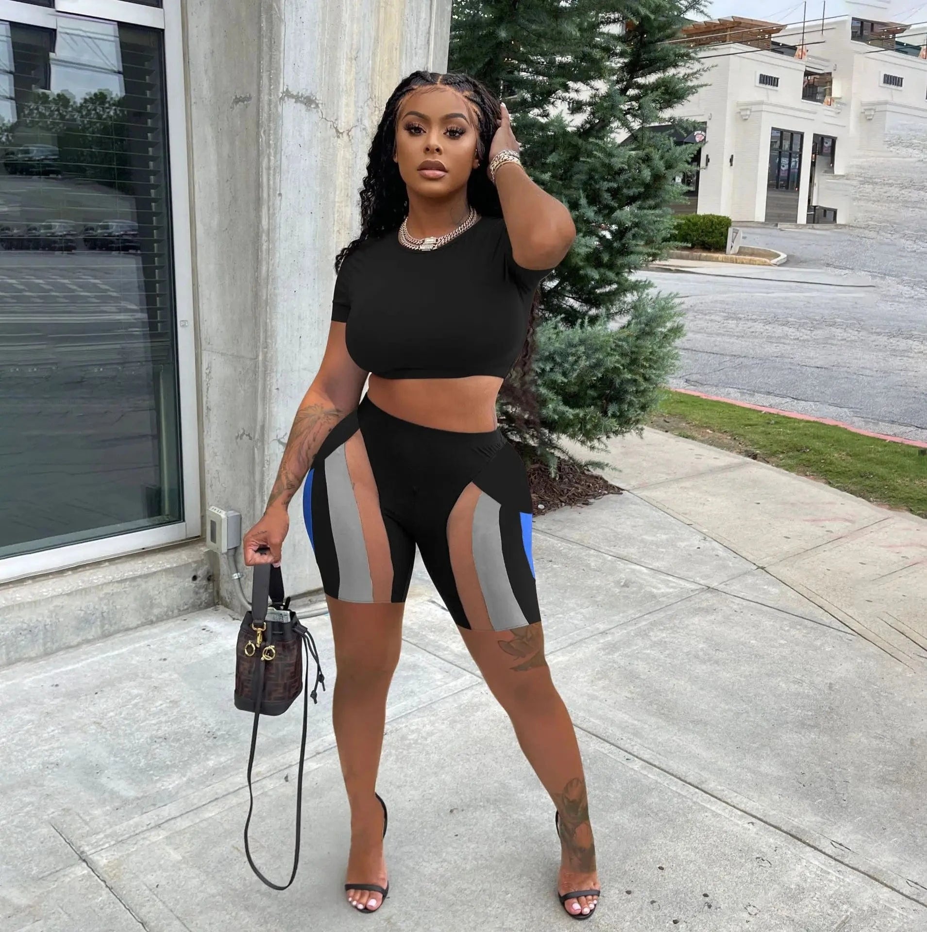2024 outfits matching summer 2 piece set plus size women's sets women clothing two piece short set