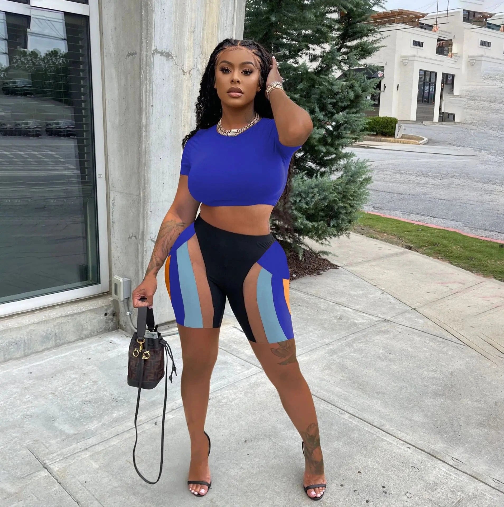 2024 outfits matching summer 2 piece set plus size women's sets women clothing two piece short set