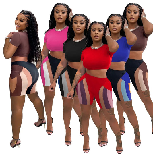 2024 outfits matching summer 2 piece set plus size women's sets women clothing two piece short set
