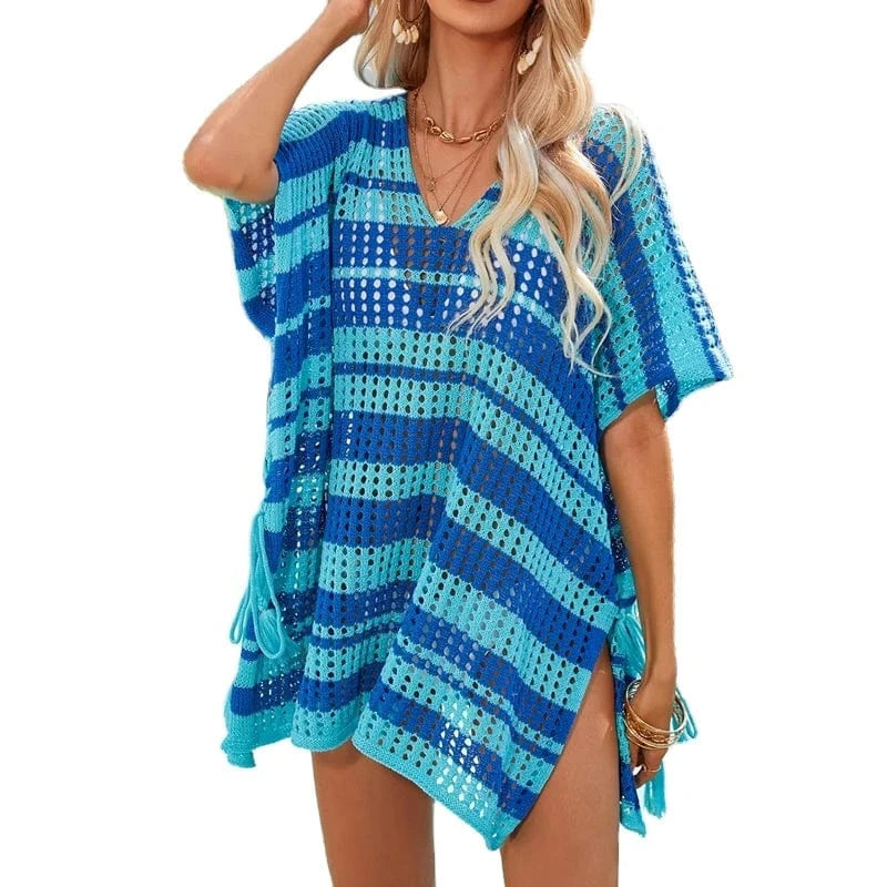 2024 Sexy Crochet Beach Dress Bikini Cover Up Women Beach Wear Hollow Out Swimsuit Summer Outfits Women Swimwear Cover Ups