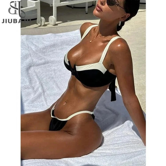 2024 Sexy Push Up 2 Piece Swimsuit Bikini Women Swimwear Underwire Monokini Bathing Suits Swim Suit Wear