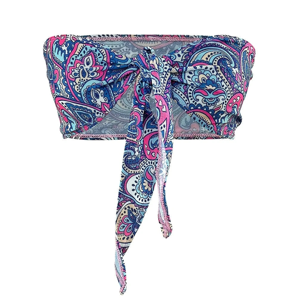 2024 sexy tan-through fabric swimsuits beachwear wholesale bikini tan through Neck Bikini swimwear