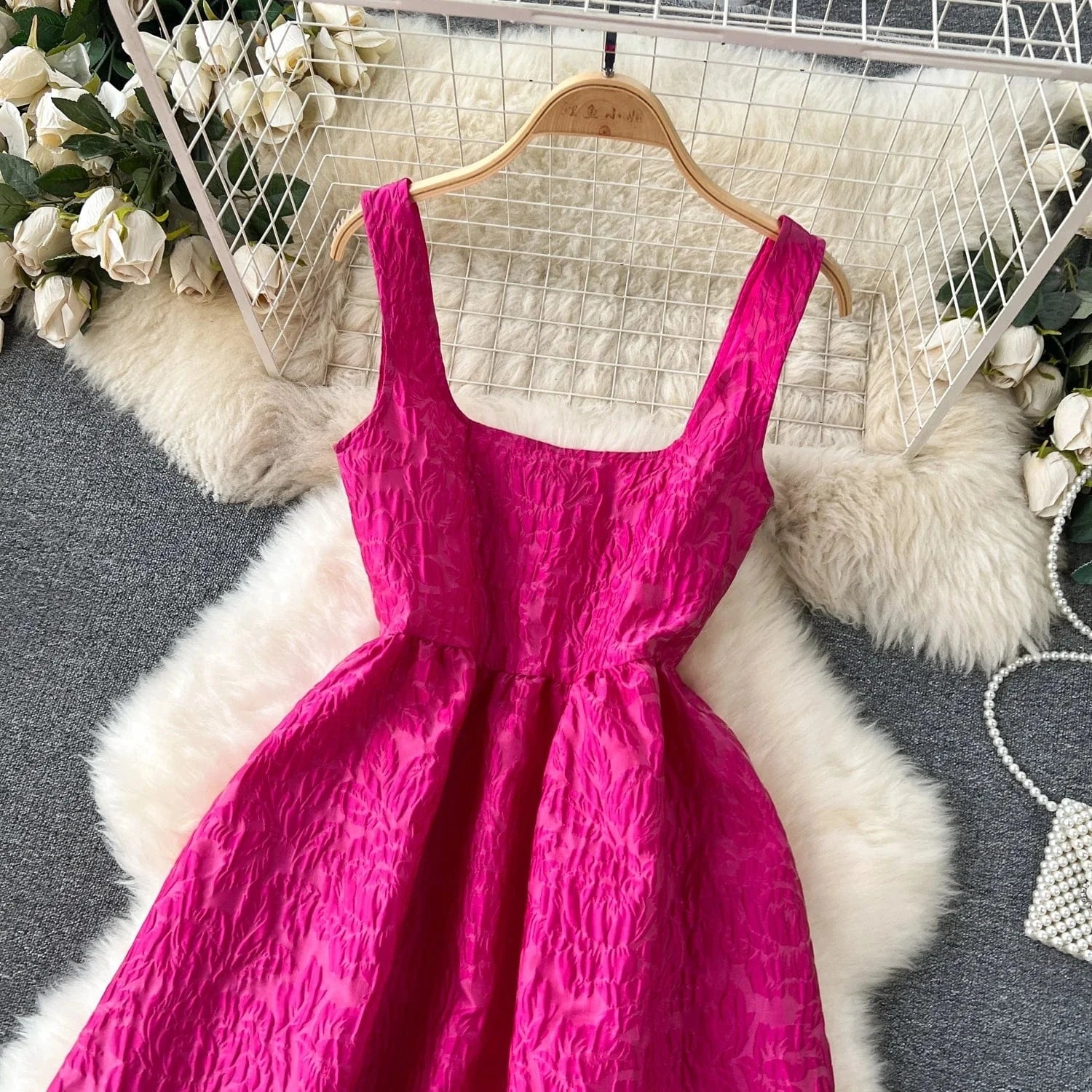 2024 Sexy V-neck Backless Sleeveless Strap Dress Slim Waist Long Dress