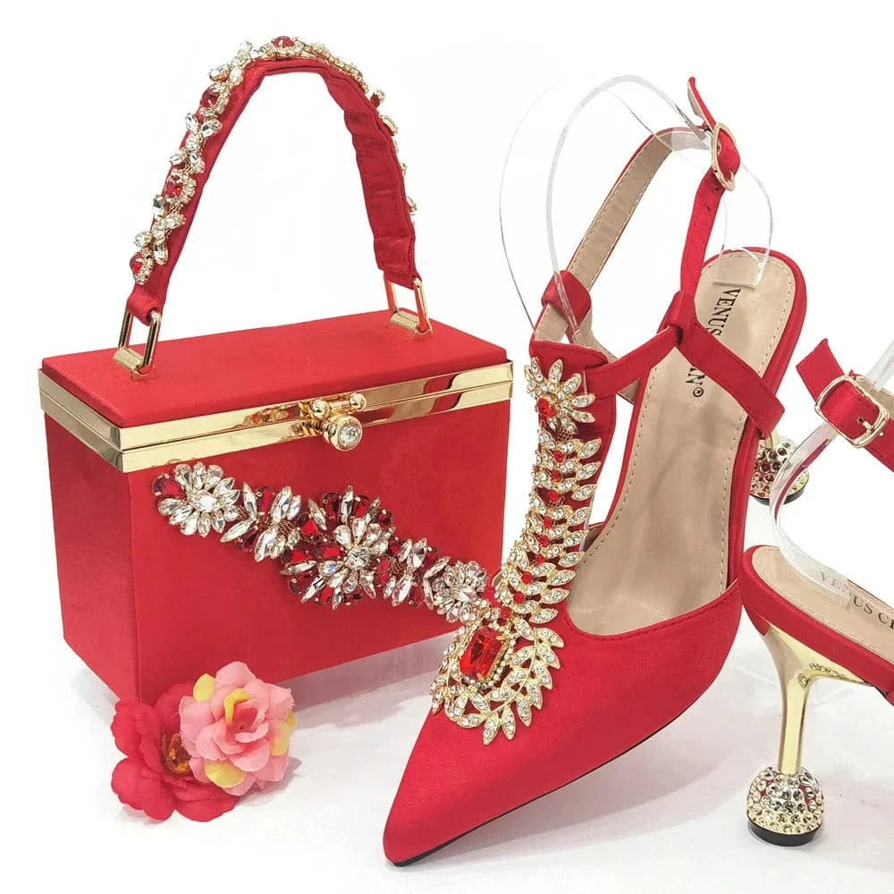 2024 shoes women high heels pumps big bag matching shoe set Italian handbags for ladies