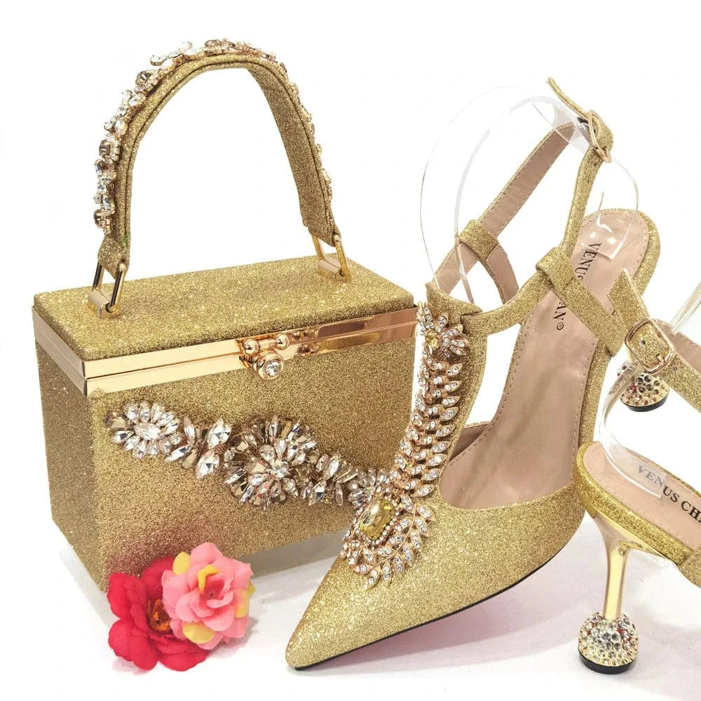 2024 shoes women high heels pumps big bag matching shoe set Italian handbags for ladies