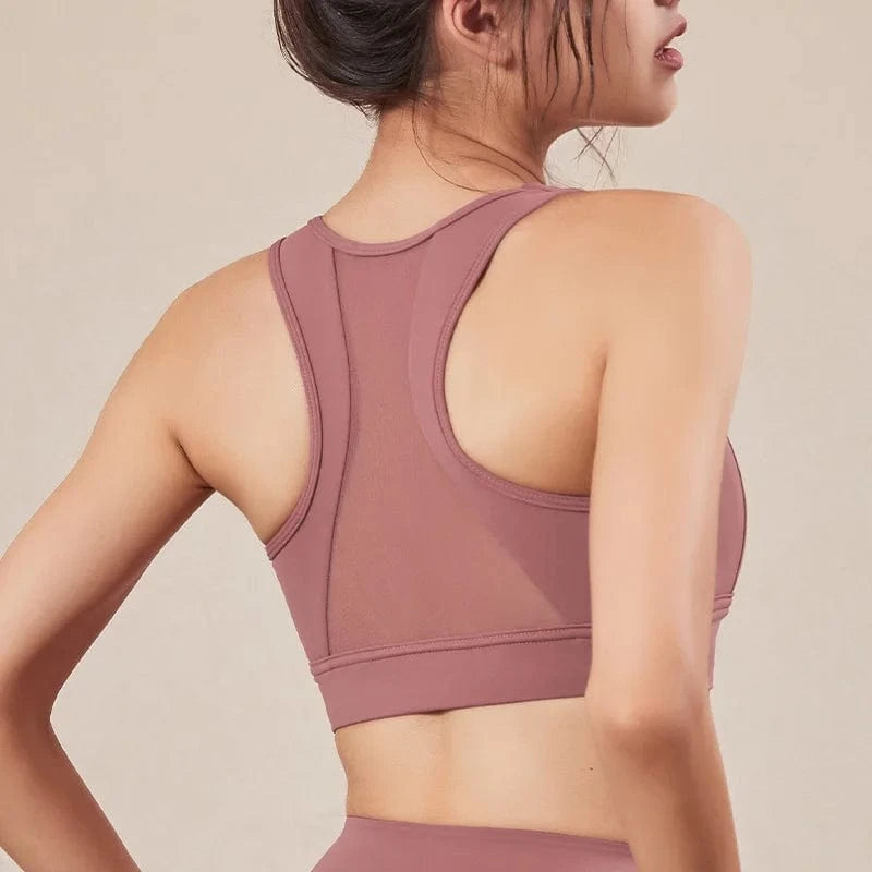 2024 Sports Bra High Impact Support Woman Push-up Sexy Beautiful Back Yoga Padded Crop Top Workout Gym Running Underwear Bra