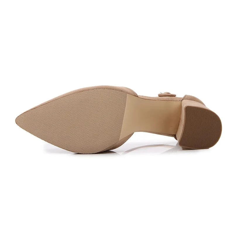 2024 Spot red pointed slope one line belt evening party fashion business commuting mature sexy women high heel sandals