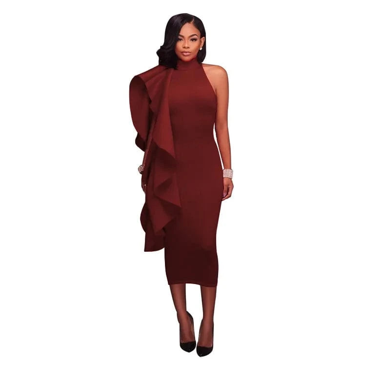 2024 spring and summer hot new women's ruffles sexy Slim package hip dress hosting annual meeting evening dresses