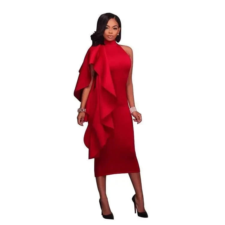 2024 spring and summer hot new women's ruffles sexy Slim package hip dress hosting annual meeting evening dresses