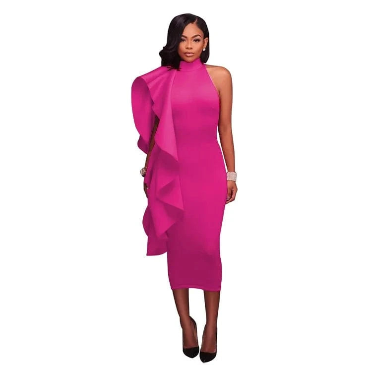 2024 spring and summer hot new women's ruffles sexy Slim package hip dress hosting annual meeting evening dresses