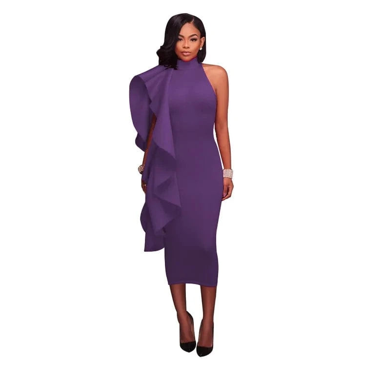 2024 spring and summer hot new women's ruffles sexy Slim package hip dress hosting annual meeting evening dresses