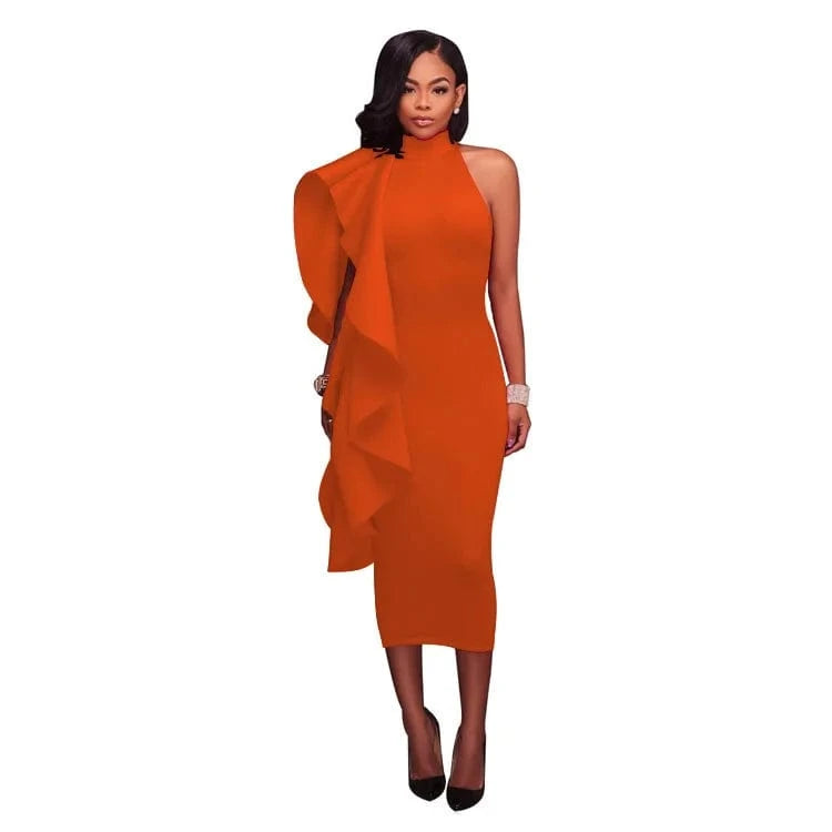 2024 spring and summer hot new women's ruffles sexy Slim package hip dress hosting annual meeting evening dresses