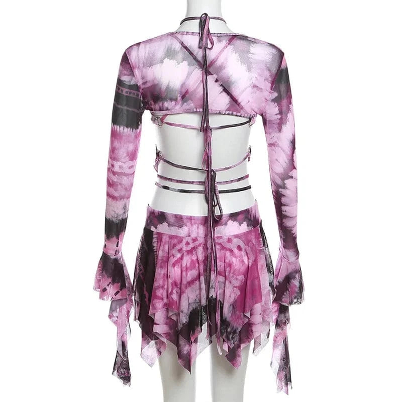 2024 spring boutique cute girls fashion clothing summer sexy 3 piece skirt set