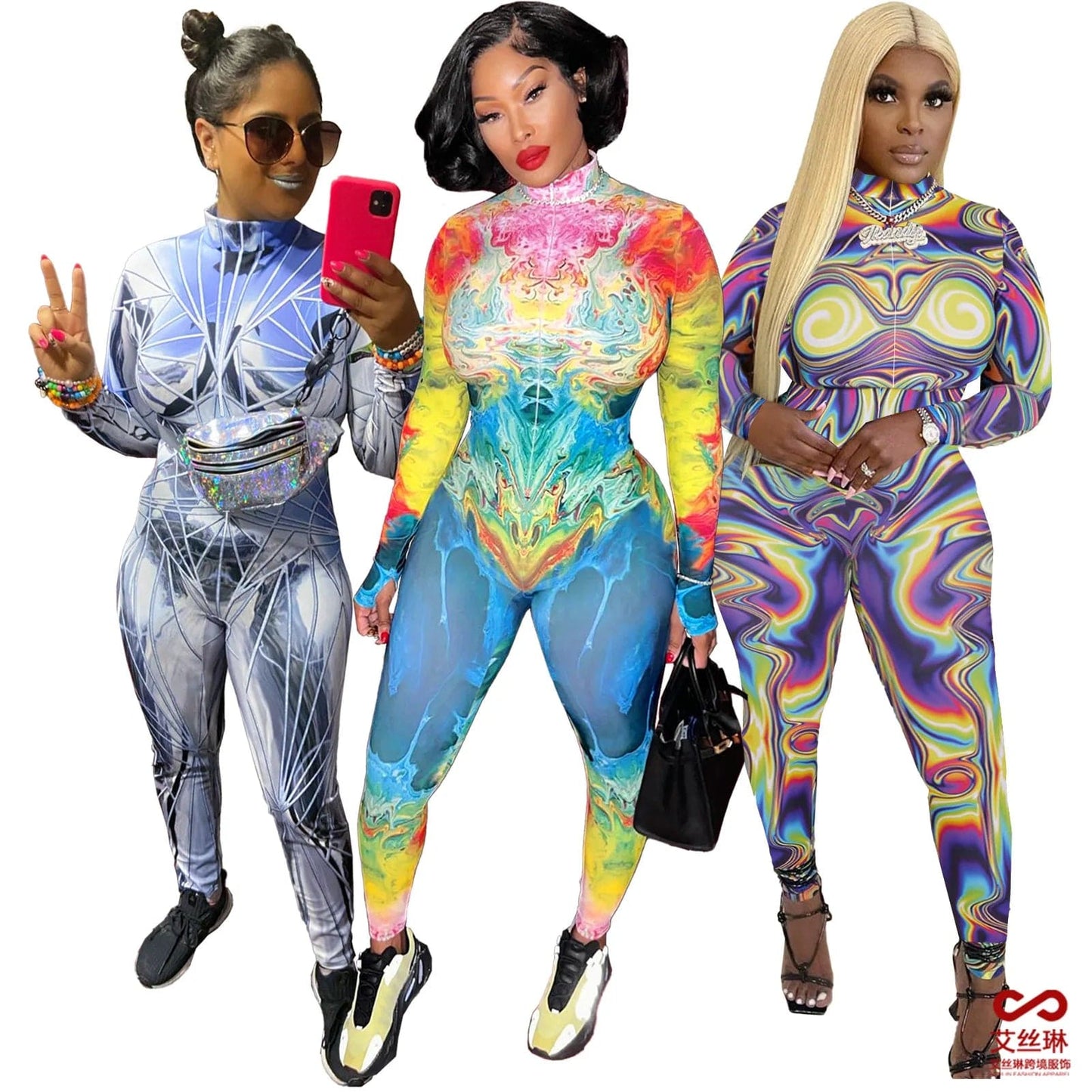 2024 Spring Female Casual Sporty Workout Zipper Jumpsuit Women Rompers Long Sleeve Skinny Activity Wear Overalls Tops