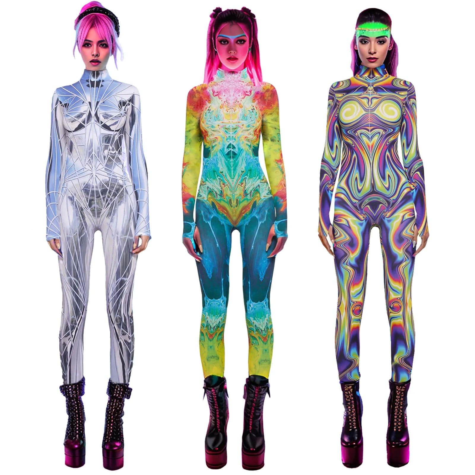 2024 Spring Female Casual Sporty Workout Zipper Jumpsuit Women Rompers Long Sleeve Skinny Activity Wear Overalls Tops