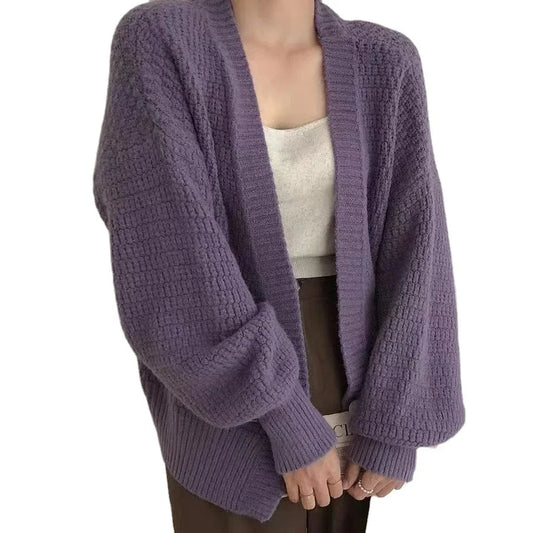 2024 Spring  ladies long sleeve v-neck elegant cardigan classic large size high quality sweater coat