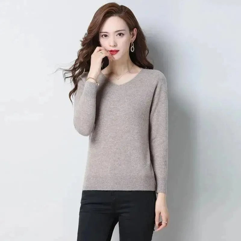 2024 spring new arrival fashion lady middle high neck long sleeve slim fit patchwork  women sweater