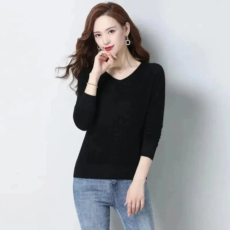 2024 spring new arrival fashion lady middle high neck long sleeve slim fit patchwork  women sweater