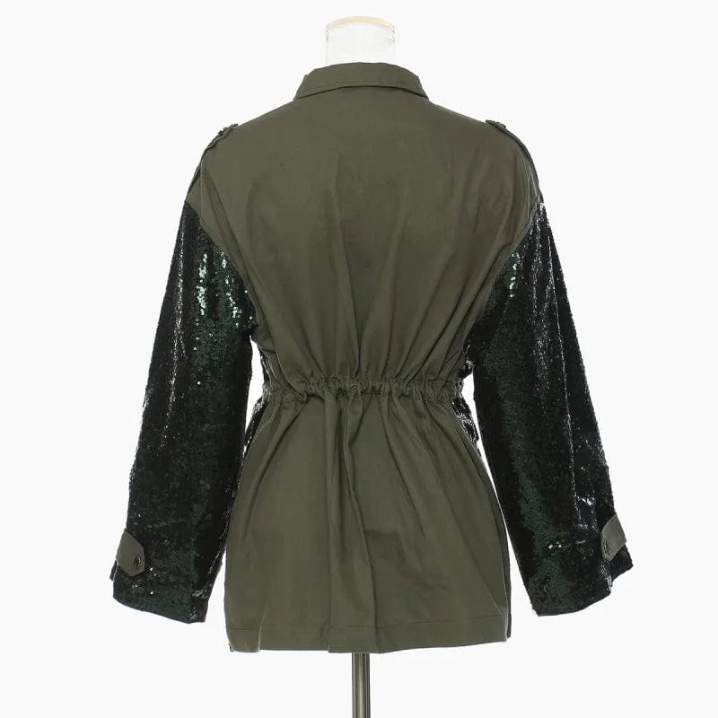 2024 spring new arrival fashion lady sequin patchwork women jacket
