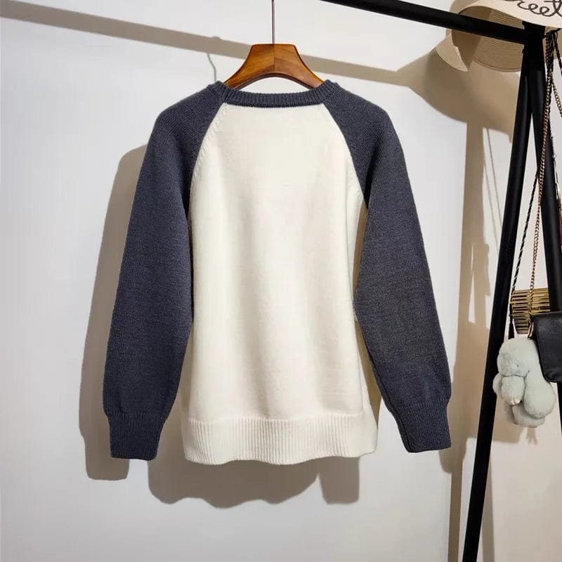 2024 Spring new arrival Ladies crew neck raglan sleeve sweater loose cartoon fruit sweater jumper