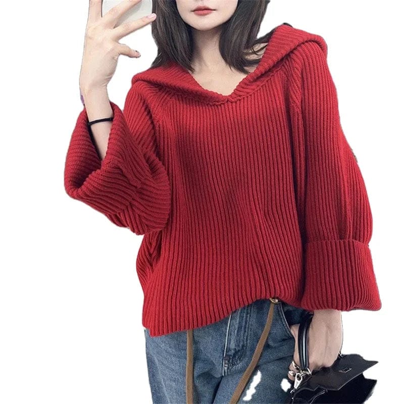 2024 Spring New arrival Ladies  long sleeve cable knit oversize turn-down collar women sweater jumper
