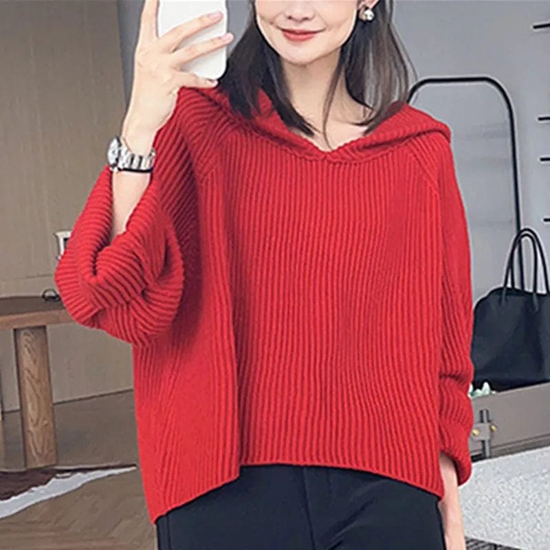 2024 Spring New arrival Ladies  long sleeve cable knit oversize turn-down collar women sweater jumper