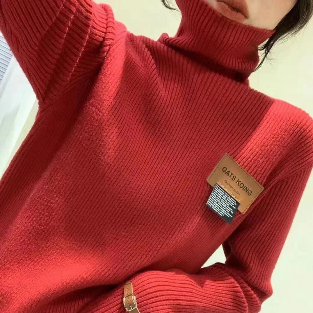 2024 Spring new arrival Ladies turtleneck long sleeve loose comfortable label women sweater jumper