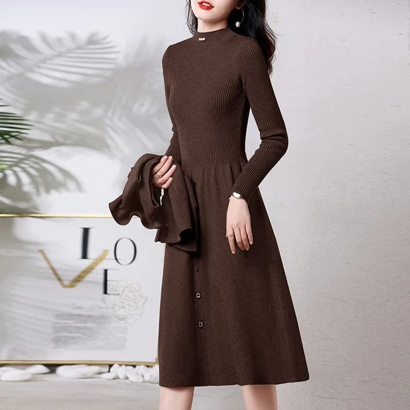 2024 spring new arrival lady dress sweater with suit coat sweater dress set