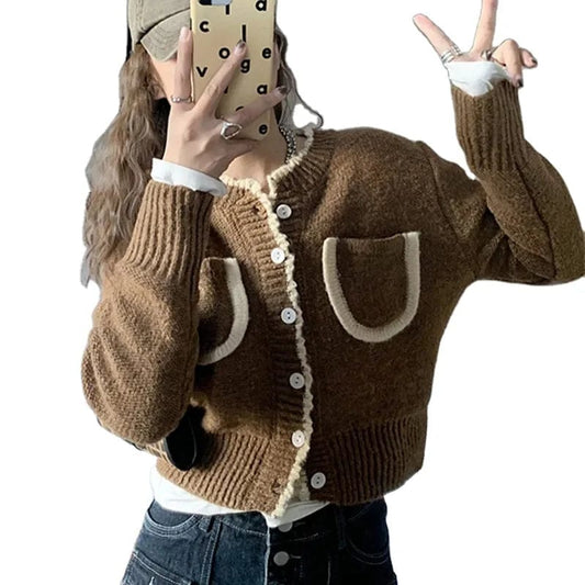 2024 Spring new arrival long sleeve cardigan single breast fashionable women sweater coat