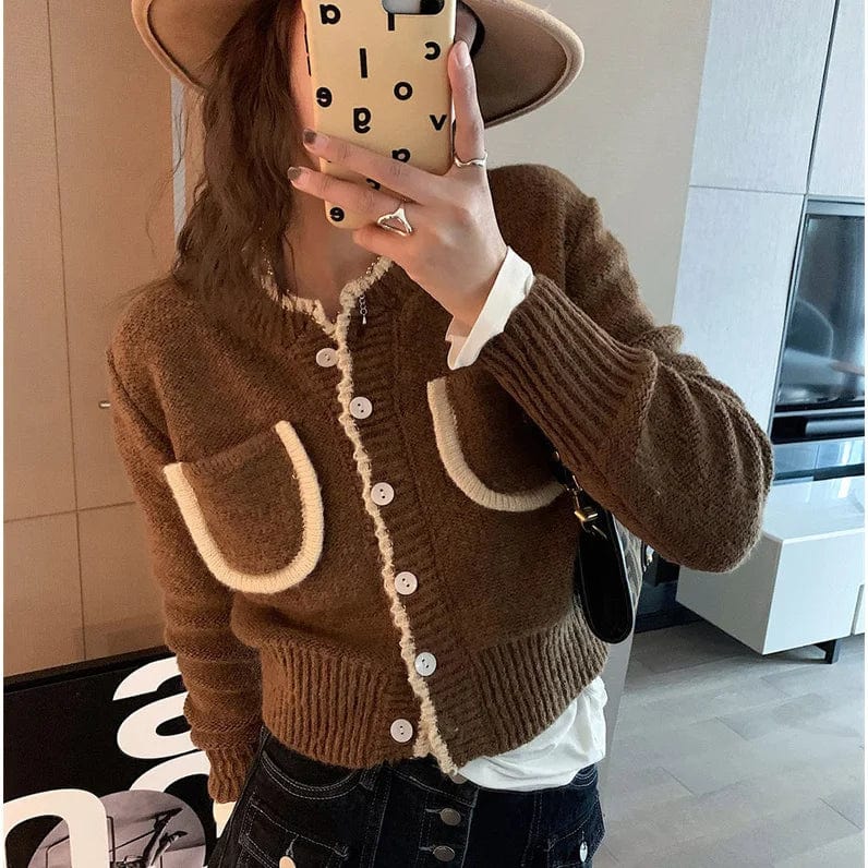 2024 Spring new arrival long sleeve cardigan single breast fashionable women sweater coat
