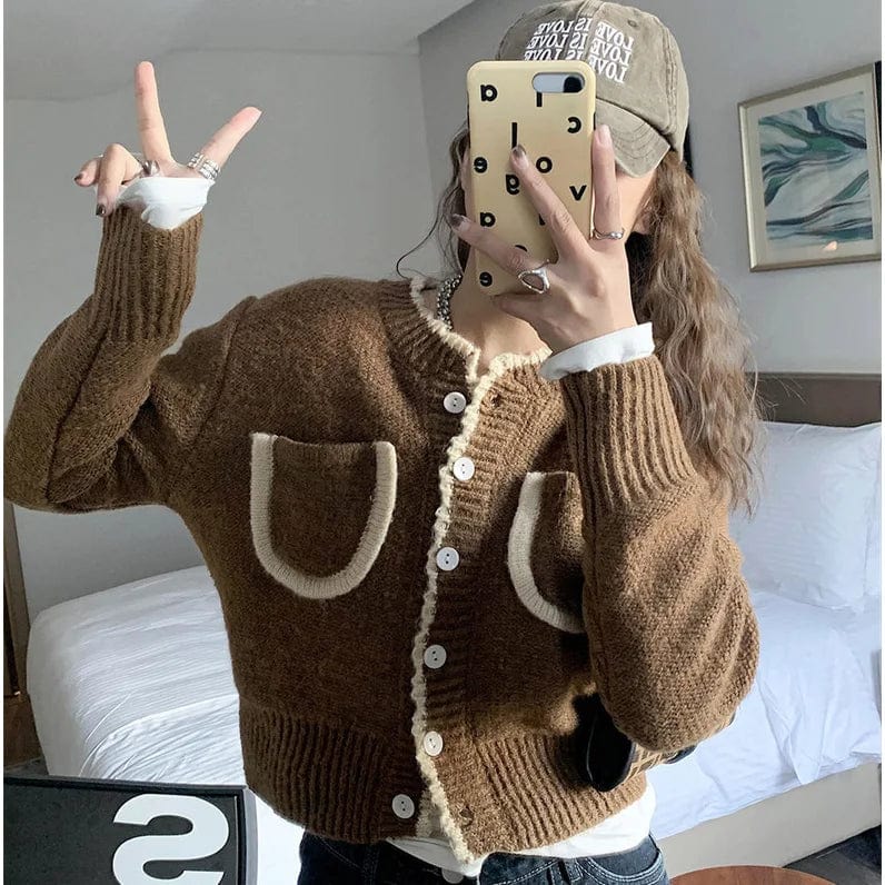 2024 Spring new arrival long sleeve cardigan single breast fashionable women sweater coat