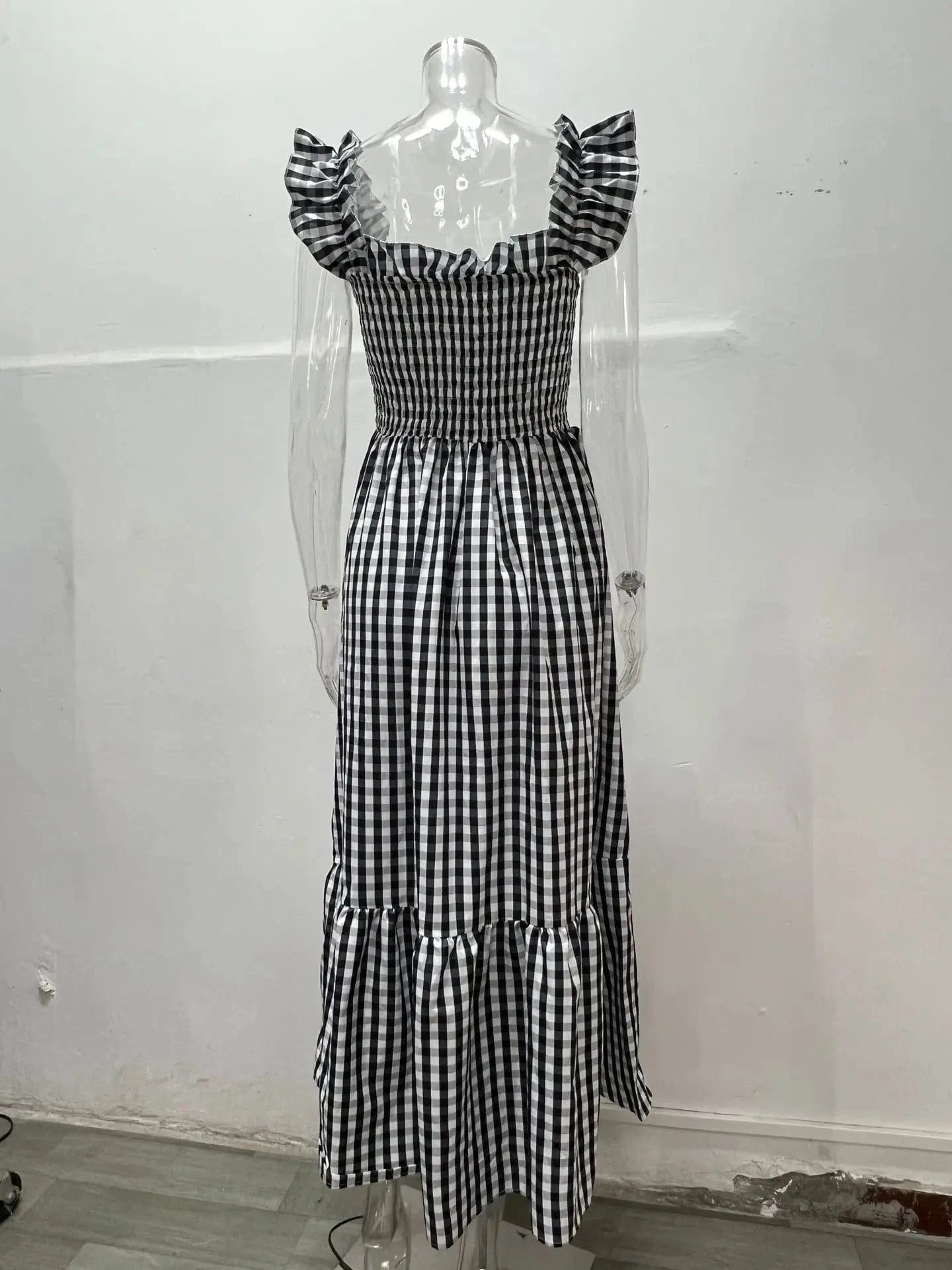 2024 Spring Temperament Elegant Comfortable And Loose Women's Leisure Youth Cheap Plaid Dress