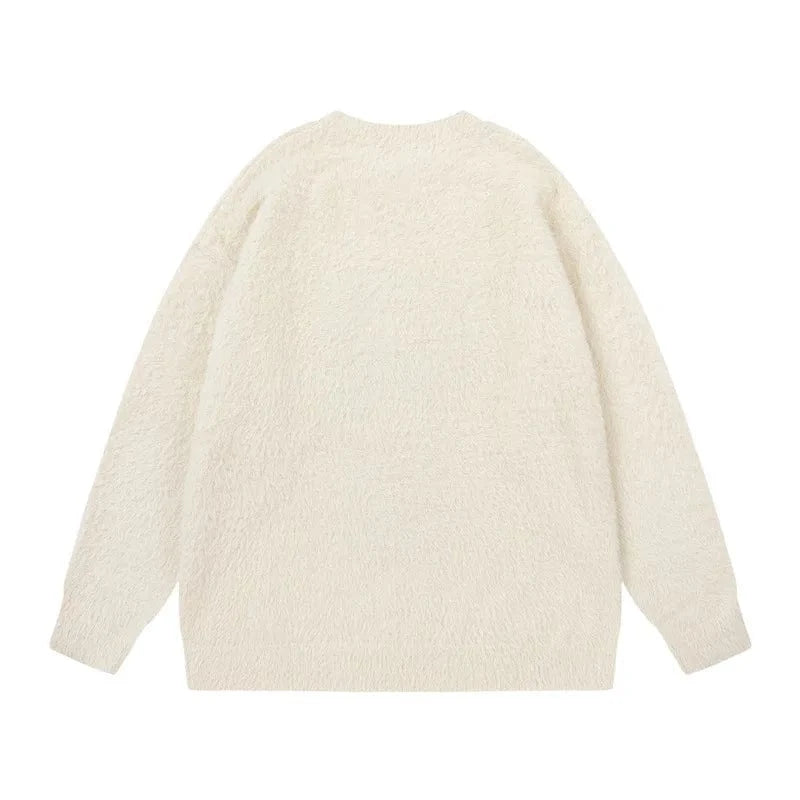 2024 Spring women new arrival crew neck long sleeve cartoon cat animal jacquard soft sweater jumper