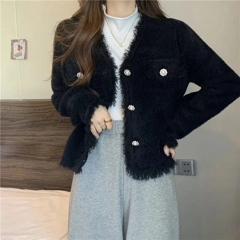 2024 Spring women new arrival crew neck long sleeve classic solid  sweater coat