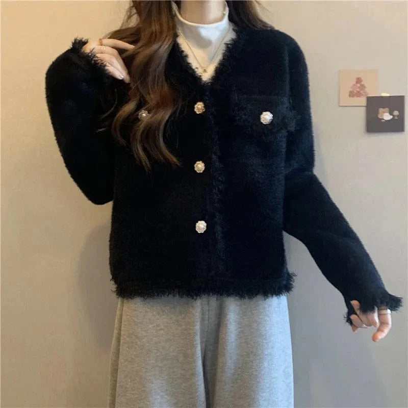 2024 Spring women new arrival crew neck long sleeve classic solid  sweater coat