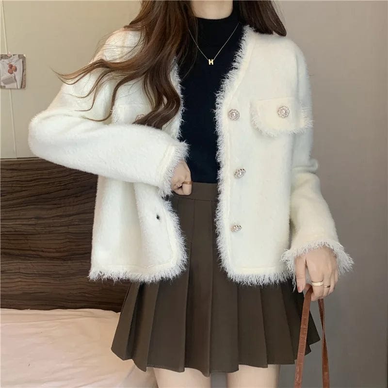 2024 Spring women new arrival crew neck long sleeve classic solid  sweater coat
