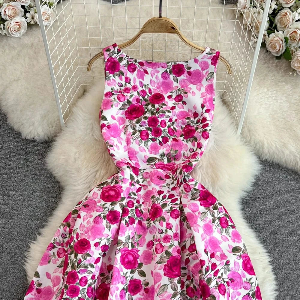 2024 Stock Women Manufacturers Clothes Wholesale Vintage Elegant Lady Floral American Long Evening Casual Dresses