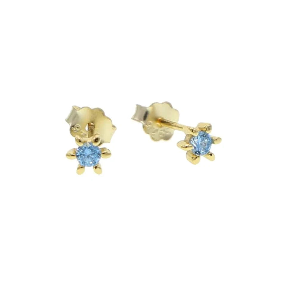 2024 summer 925 sterling silver delicate stud minimal flower cz silver earring