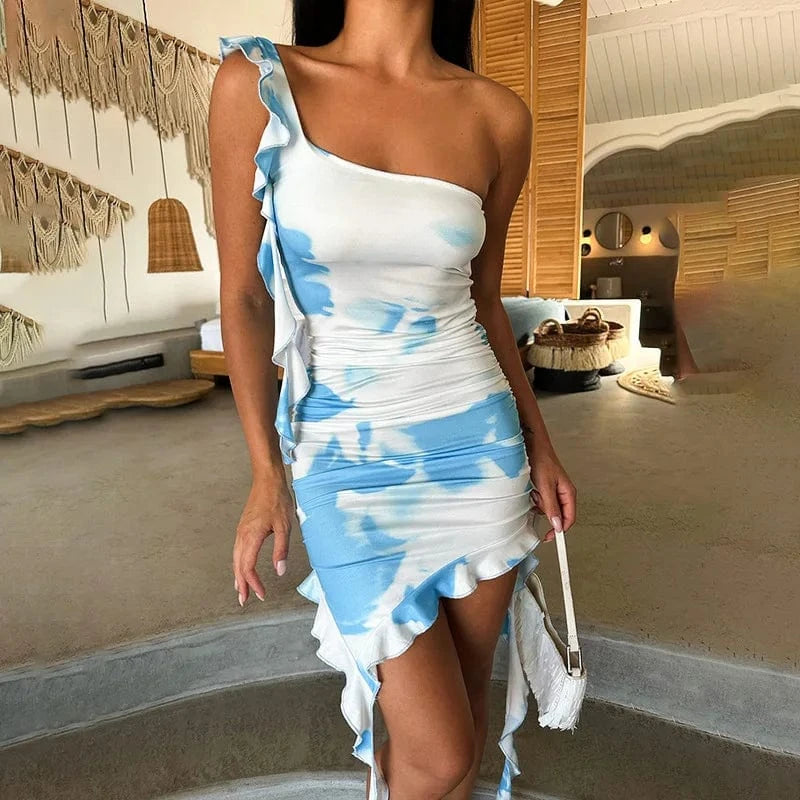 2024 summer boutique popular elegant fashion club wear digital print women's dresses