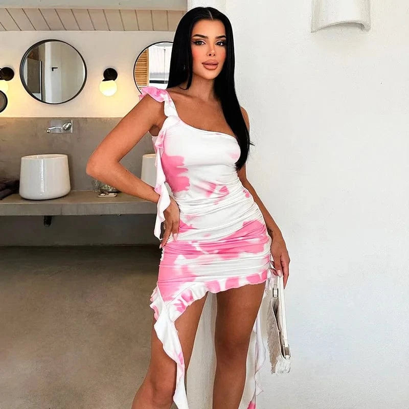 2024 summer boutique popular elegant fashion club wear digital print women's dresses