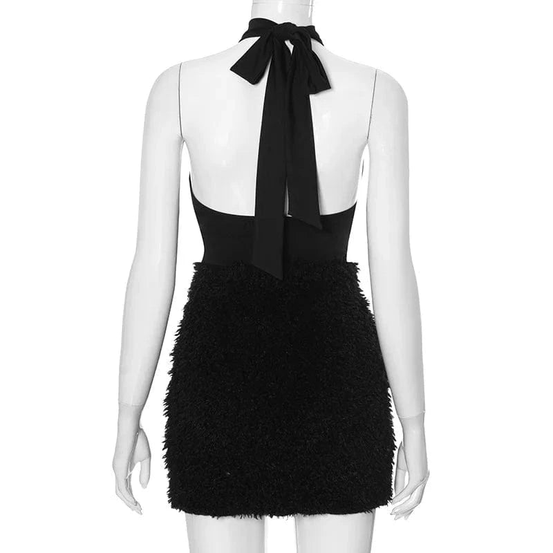 2024 summer boutique trendy fashion hot sexy party club wear cross neck women's dresses