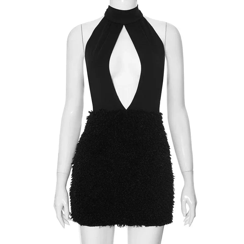 2024 summer boutique trendy fashion hot sexy party club wear cross neck women's dresses