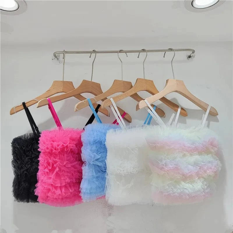 2024 summer crop top sleeveless lace digital print cute free size women clothes tank top