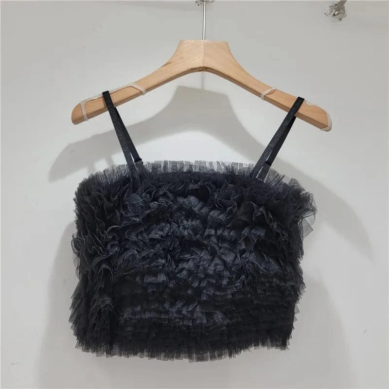 2024 summer crop top sleeveless lace digital print cute free size women clothes tank top