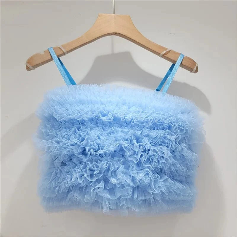 2024 summer crop top sleeveless lace digital print cute free size women clothes tank top